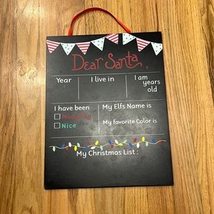 Christmas Santa chalkboard photo prop